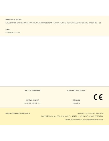 Calcetines capibara estampados antideslizantes...