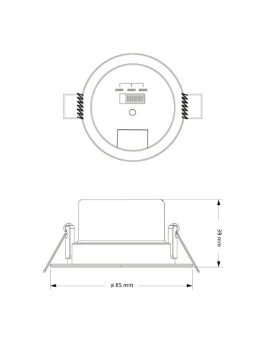 Downlight led, empotrable, redondo, sylt, 7 w,...