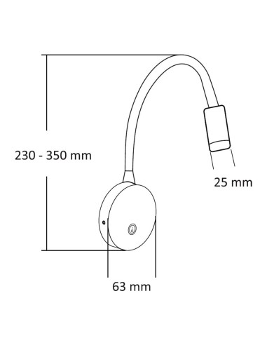 Aplique led classic, 3 w, 4000 k, 450 lm,...