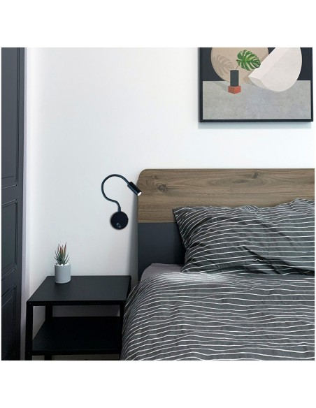 Aplique led classic, 3 w, 4000 k, 450 lm, negro, 35 x 6,3 cm