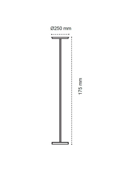 Lámpara de pie led dencel, 24 w, 3cct, dimmable, 2200 lm, negra, ø25 x 175 cm