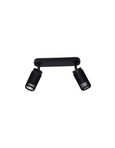 Foco 2 elementos sahara arenado, gu10, 10 w (bombillas no incluidas), negro, 30 x 6 x 21 cm