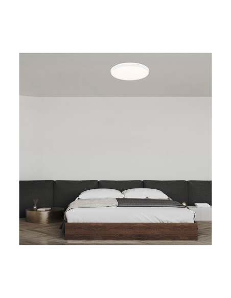 Plafón led circular, charly, 72 w, 3cct, 7290 lm, blanco, ø50 x 7 cm