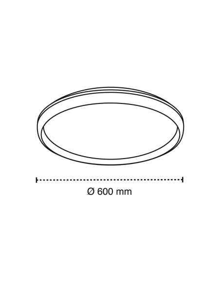 Plafón led circular, charly, 80 w, 3cct, 8800 lm, blanco, ø60 x 7 cm
