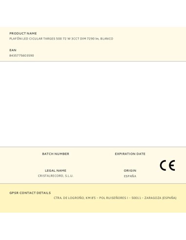 Plafón led circular, targes, 72 w, 3cct, 7290...