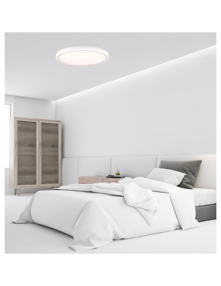 Plafón led circular, targes, 80 w, 3cct, 8800 lm, blanco, ø60 x 6,5 cm
