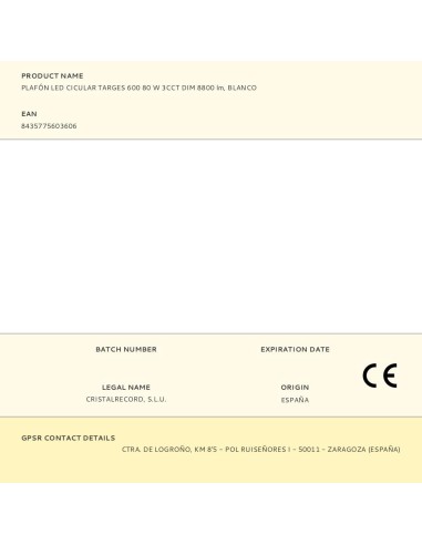 Plafón led circular, targes, 80 w, 3cct, 8800...