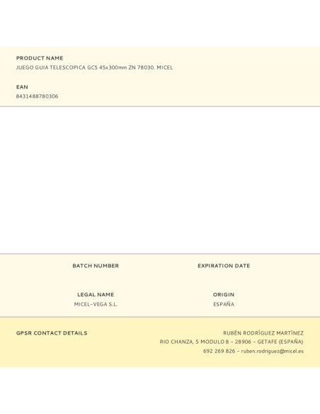 Juego guía telescópica de cajón gc05 45 x 300 mm zincado