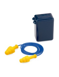 Tapones auditivos fit basic reutilizables de tpr con cordón, caja 100 uds 2