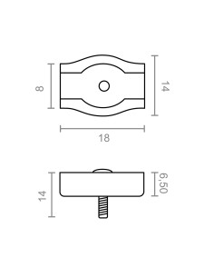 Sujetacable plano simple sjt03, 2 mm, galvanizado, blister 2 uds 2
