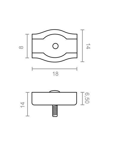 Sujetacable plano simple sjt03, 2 mm,...