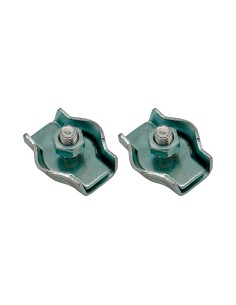 Sujetacable plano simple sjt03, 3 mm, galvanizado, blister 2 uds