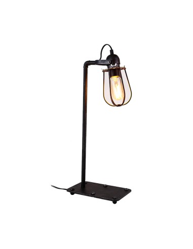 Lámpara de mesa vintage metalica e27 60w 22 x 51cm
