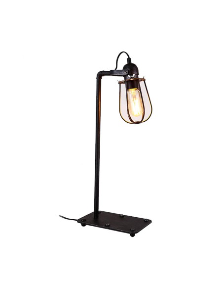 Lámpara de mesa vintage metalica e27 60w 22 x 51cm