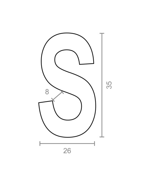 Gancho en forma de s cg23 3,5 x 35 mm, zincado, blister 6 uds
