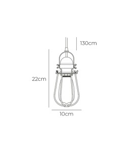 Lámpara de techo metalica vintage e27 60w color negro ø10 x 22 cm 2