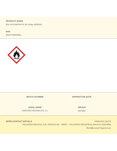 Eau de parfum nº 90 150 ml señora