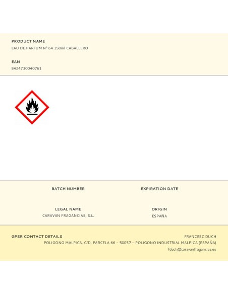Eau de parfum nº 64 150 ml caballero