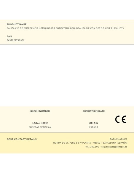 Baliza v16 de emergencia homologada conectada geolocalizable con dgt 3.0 help flash iot+