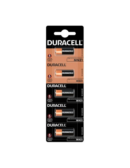 Pila alcalina mn21 12 v ø10,3 x 28,5 mm blister 5 uds