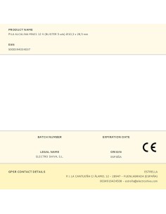 Pila alcalina mn21 12 v ø10,3 x 28,5 mm blister 5 uds 2