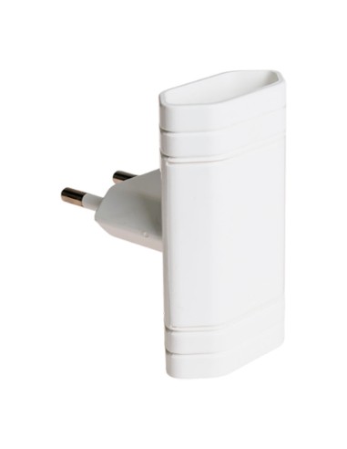 Adaptador doble 2p+t 10a 250 v~ blanco