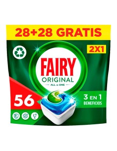 Cápsulas lavavajillas todo en 1 original, 28 uds + 28 uds gratis