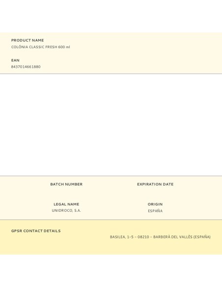 Colonia classic fresh 750 ml