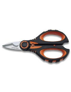 Tijera electricista multifunción de acero inoxidable de 16 cm con funda