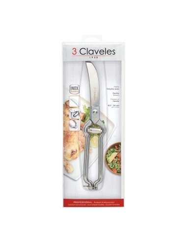 Tijera trincha aves de acero inoxidable de 24 cm