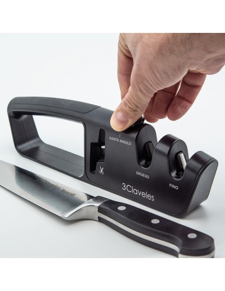Afilador de tijeras y cuchillos con ángulo ajustable de 25 cm