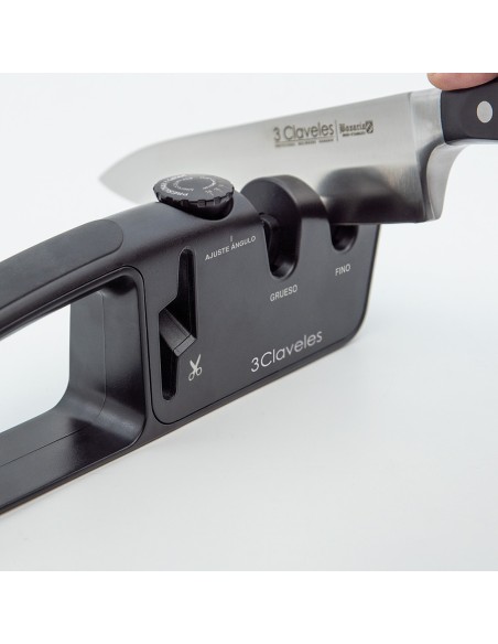 Afilador de tijeras y cuchillos con ángulo ajustable de 25 cm