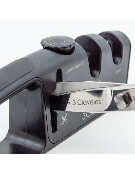 Afilador de tijeras y cuchillos con ángulo ajustable de 25 cm