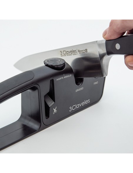Afilador de tijeras y cuchillos con ángulo ajustable de 25 cm