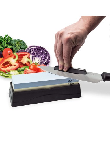 Piedra para afilar 1000/3000 con base, dos...