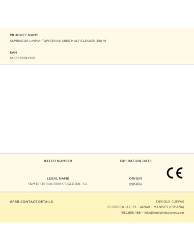 Aspirador limpia-tapicerias ares multicleaner...