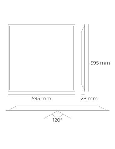 Panel led, 40 w, 3cct (3000-4000-6500 k), 4800...