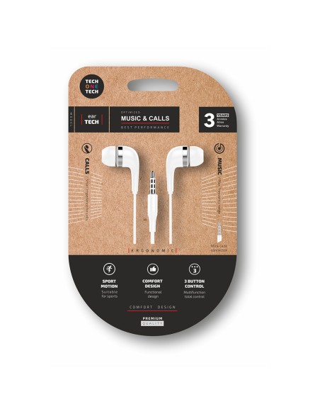 Auriculares eartech con conector mini-jack, blancos