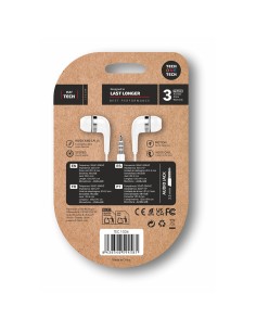 Auriculares eartech con conector mini-jack, blancos 2