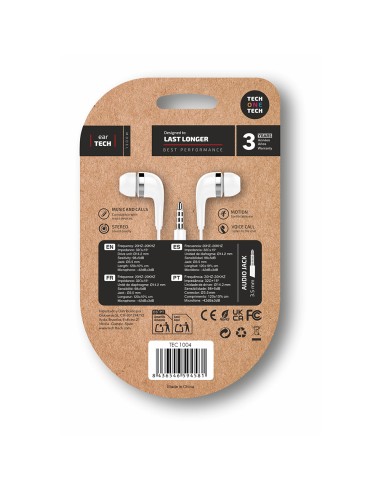 Auriculares eartech con conector mini-jack,...
