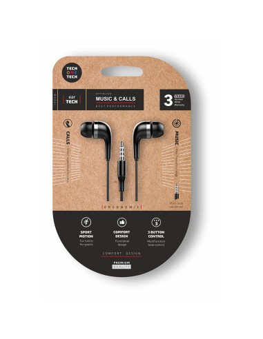 Auriculares eartech con conector mini-jack negros