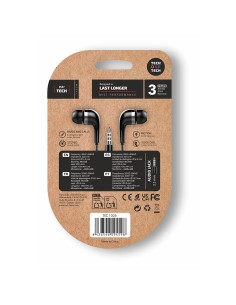 Auriculares eartech con conector mini-jack negros 2