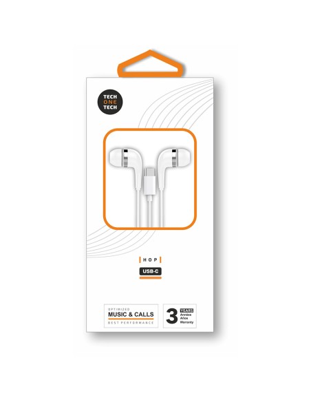 Auriculares hop con conector usb-c blancos