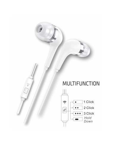 Auriculares hop con conector usb-c blancos