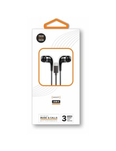 Auriculares hop con conector usb-c negros