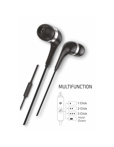 Auriculares hop con conector usb-c negros