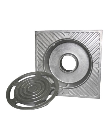 Sumidero de patio de aluminio 30 x 30 cm