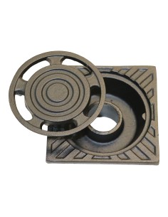 Sumidero de patio de aluminio antracita 25 x 25 cm