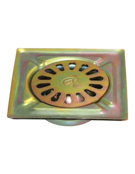 Sumidero de patio, acero bricomatado, iron, 10 x 10 cm