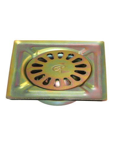 Sumidero de patio, acero zincado, iron, 20 x 20 cm